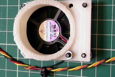 40mm directional Fan holder for Greg's Lm8uu X Carriage for Prusa Mendel