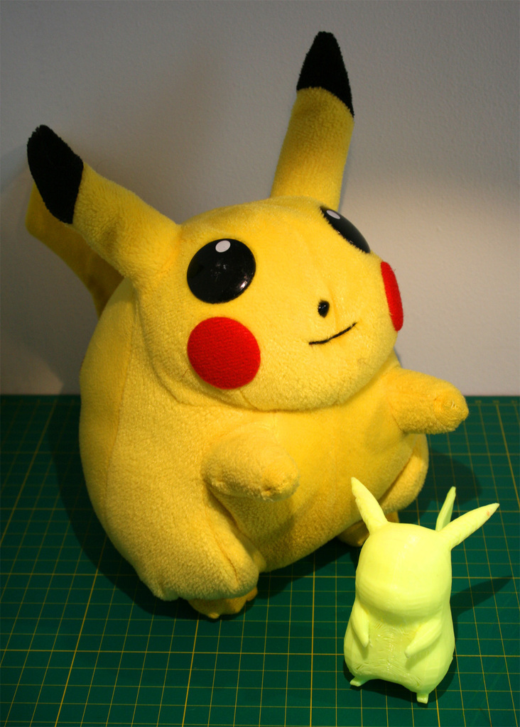Easier to print Pikachu with tail and feet #30DoC Day 14