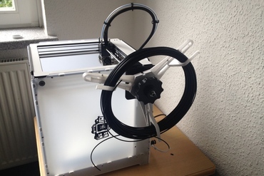 Ultimaker Mount for low friction spool holder combined with loose filament spool