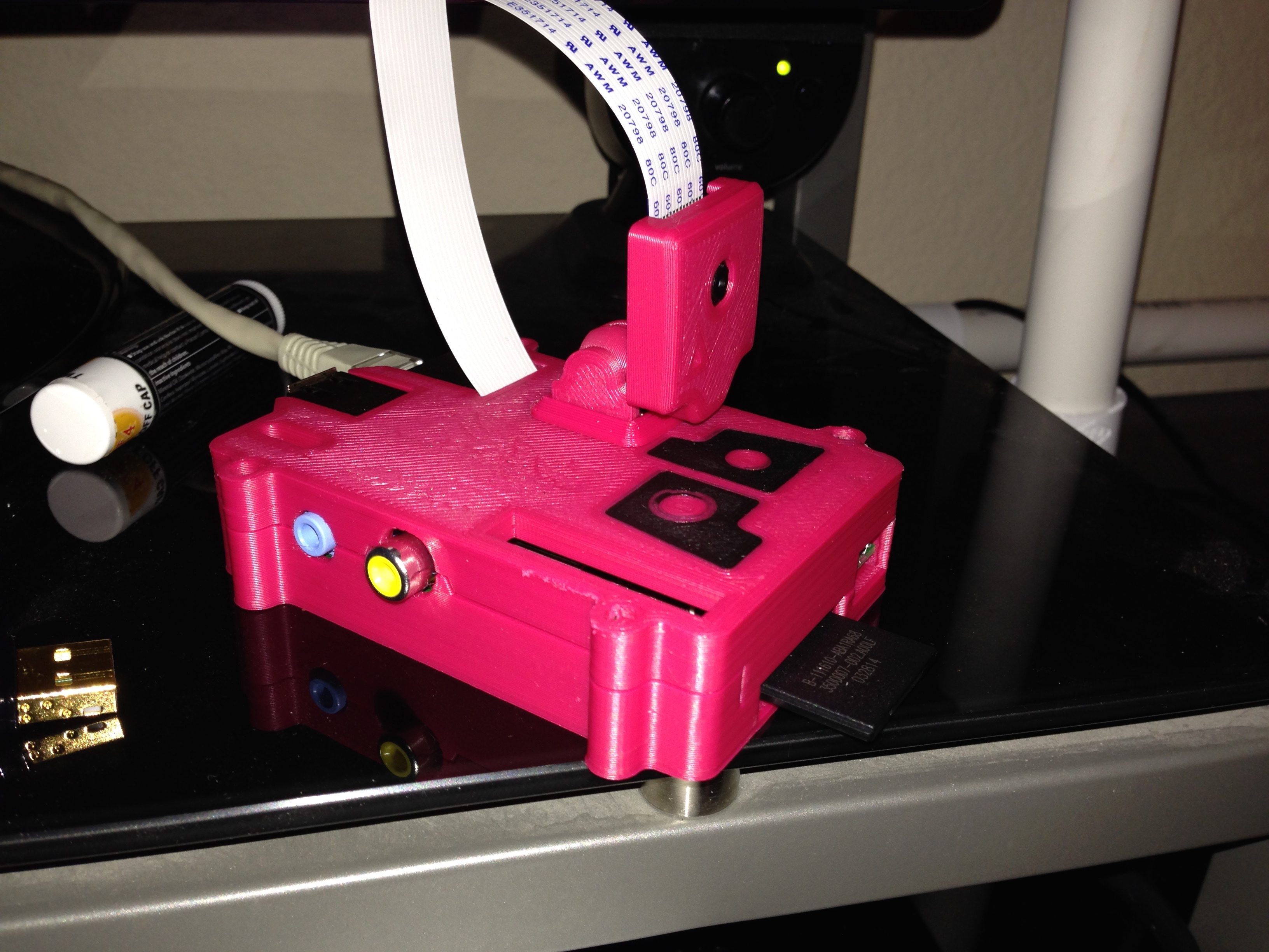 Printrbot Octoprint Wi-Fi-Pi camera case front for dual extruder