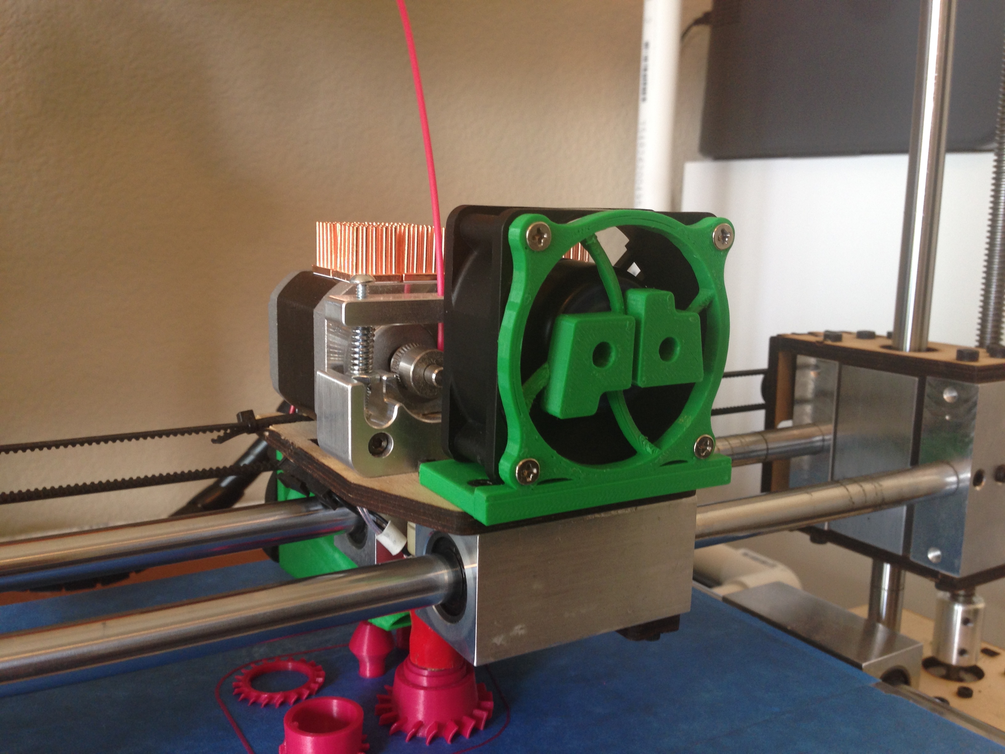 Printrbot Plus 1404/2.4 Dual Extruder 60mm Extruder Fan Mount