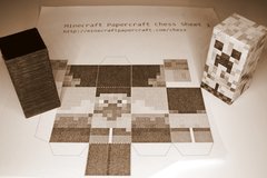 Papercraft Chess Mini Minecraft cores