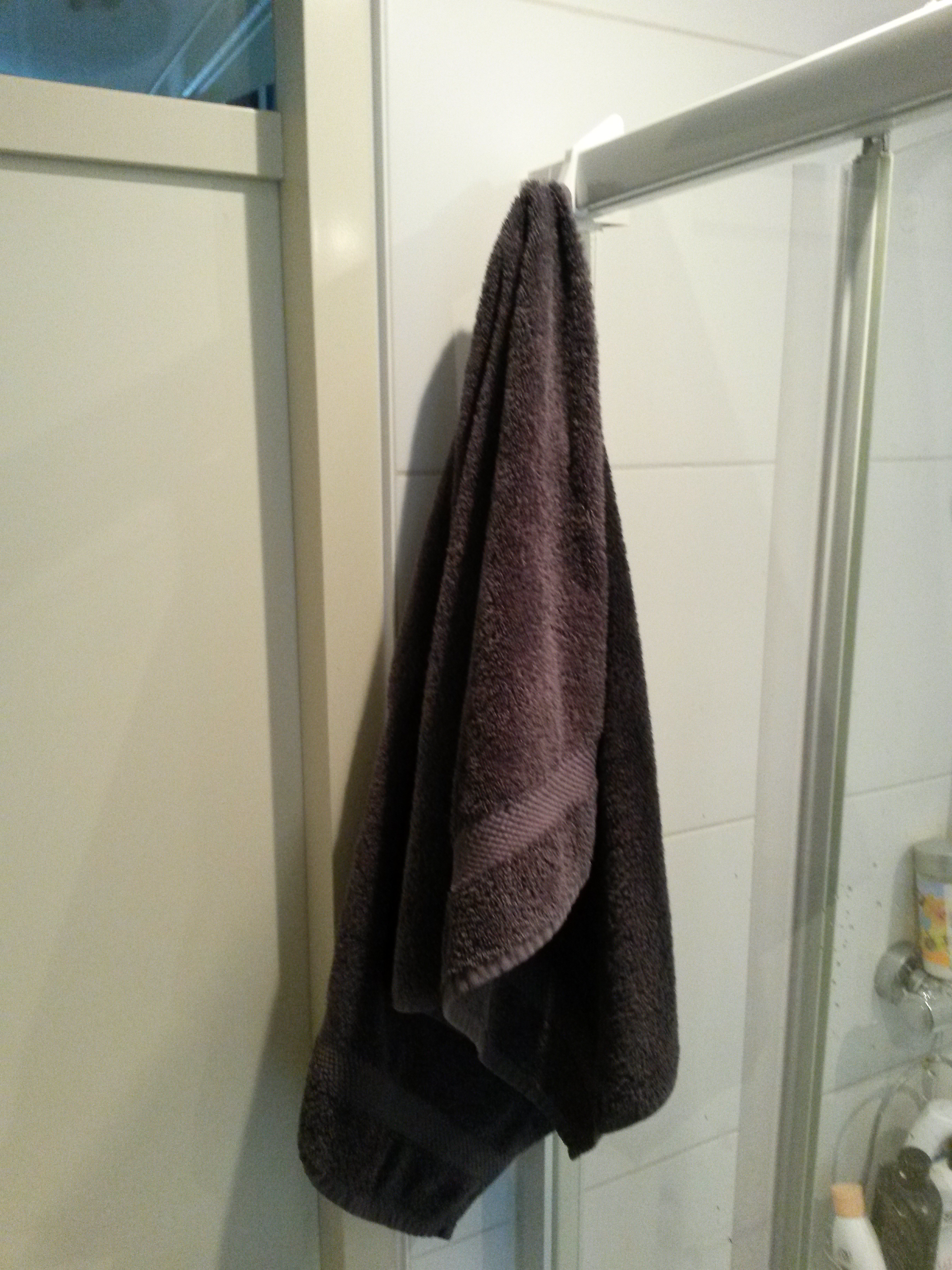 Towel hook for a huppe shower wall