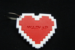 Pixel Heart Key chain