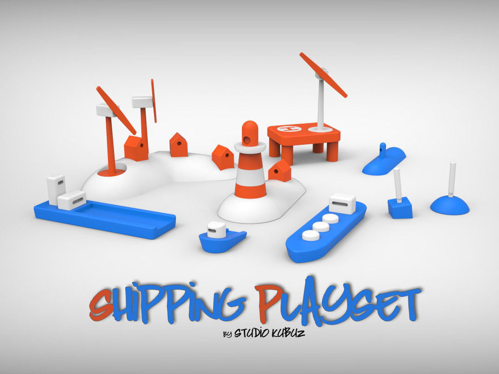 Shipping Playset 3D print model