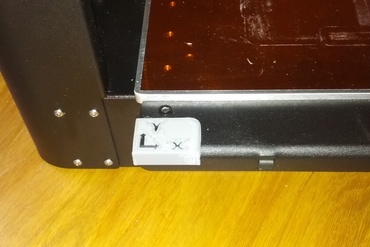 Axis indication on Printrbot Metal+