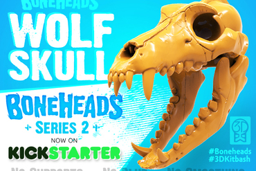 Timber Wolf Skull w/ Jaw Bone by 3DKitbash