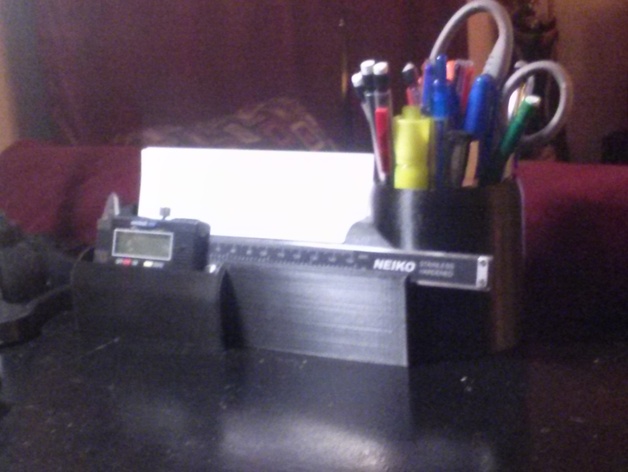 Desk Organizer for Pens, Index Cards, and Caliper