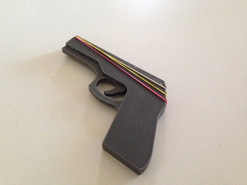 Rubber Band Gun for 3D Print