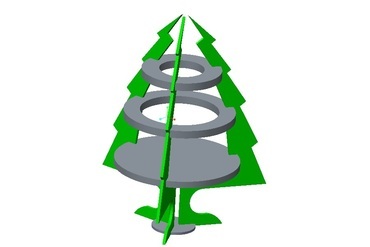 Christmastree pixelring holder
