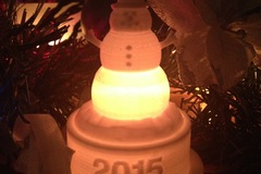 Tea Light Scene - Snowman