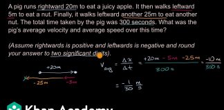 Average-velocity-and-speed-worked-example-One-dimensional-motion-AP-Physics-1-Khan-Academy
