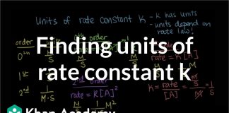 Finding-units-of-rate-constant-k-Knetics-Chemistry-Khan-Academy