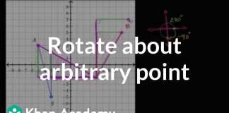 Rotating-about-arbitrary-point-Transformations-Geometry-Khan-Academy